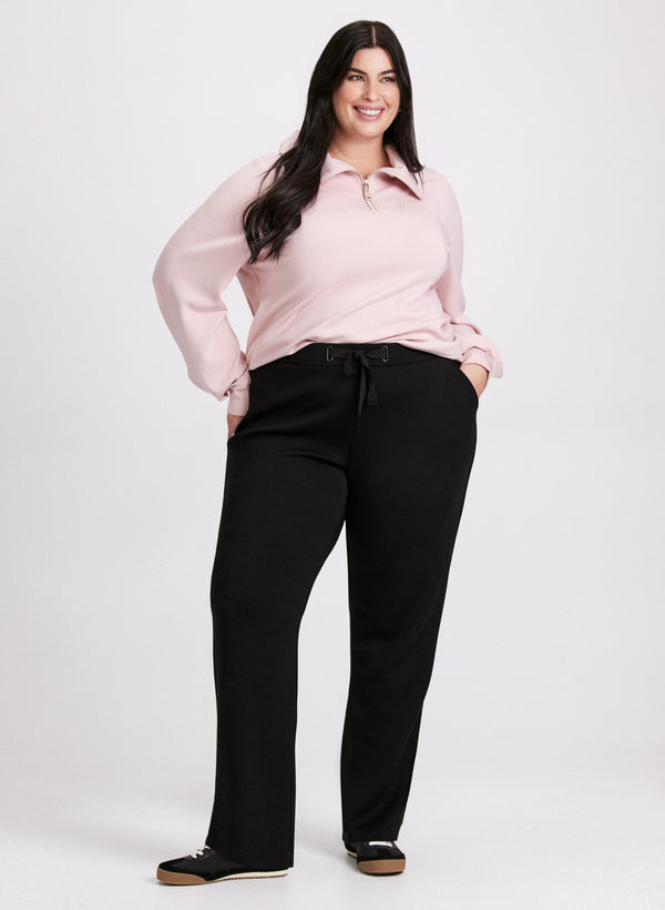 laura Funnel Neck Sweatshirt & Tie Waist Pull-On Pants