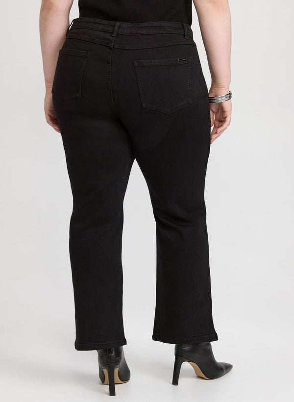 Laura Joseph Ribkoff - Embellished Hem Flare-Leg Jeans