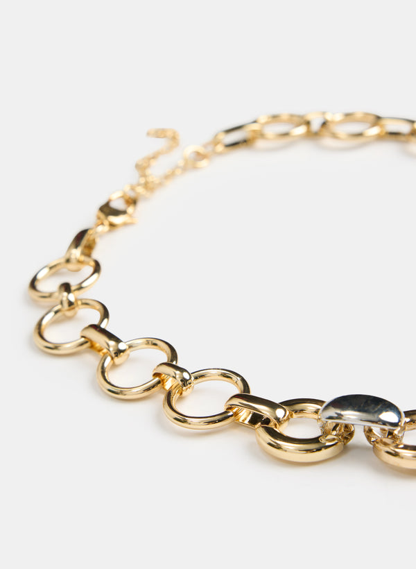 Laura 2-Tone O-Link Necklace
