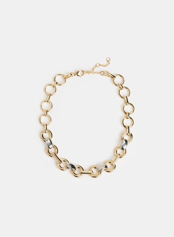 laura 2-Tone O-Link Necklace