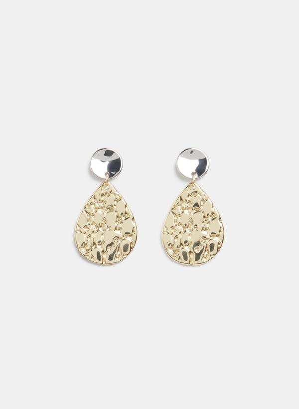 laura 2-Toned Teardrop Earrings