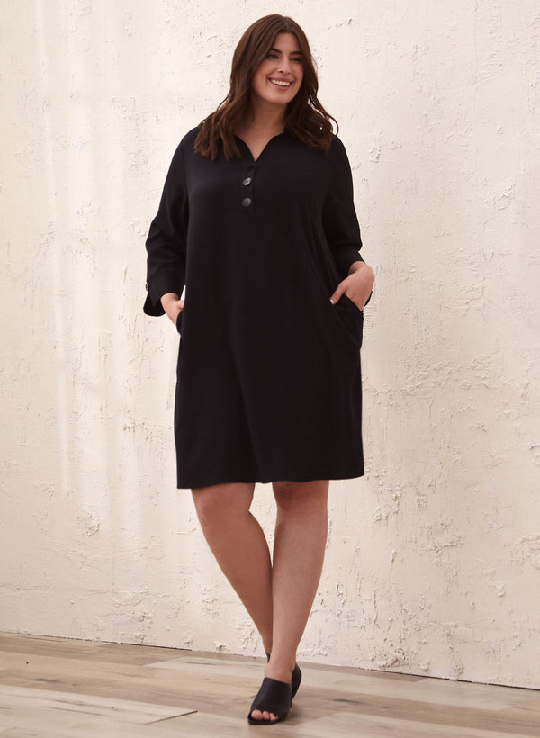 laura 3/4 Sleeve A-Line Dress