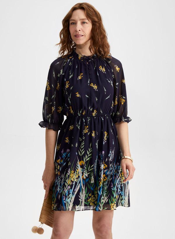 Laura 3/4 Sleeve Floral Dress