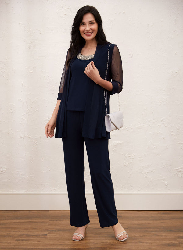 laura 3/4 Sleeve Jacket & Pants Set