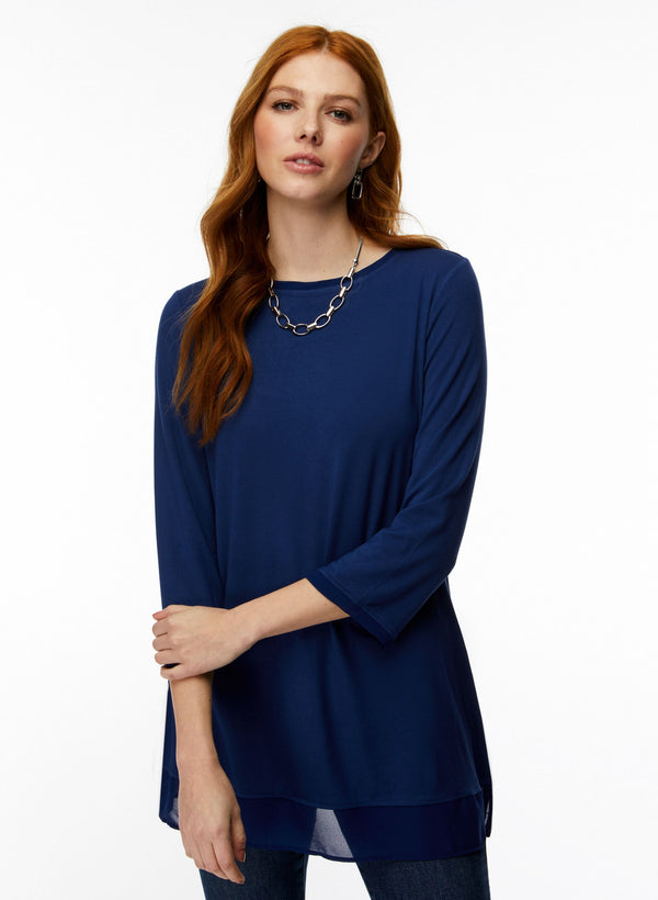 laura 3/4 Sleeve Tunic Tee
