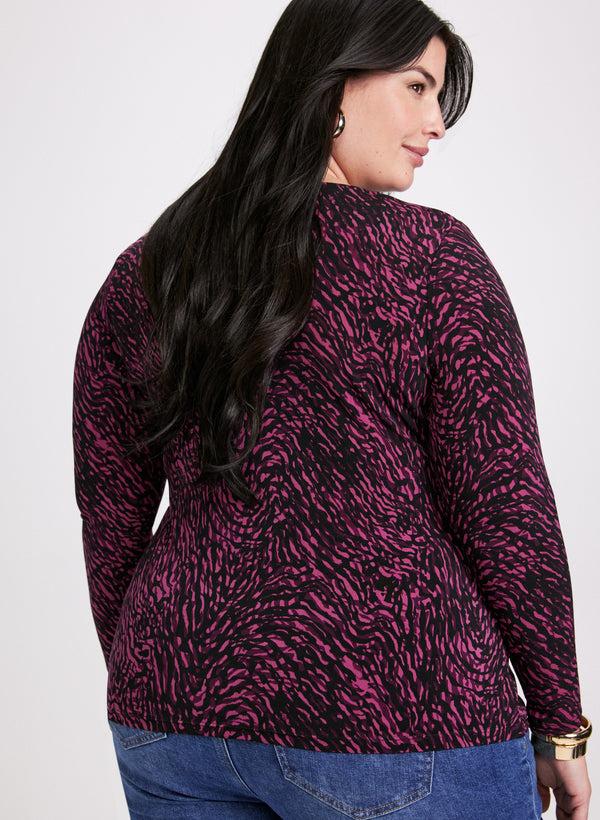 Laura Abstract Buckle Embellished Top