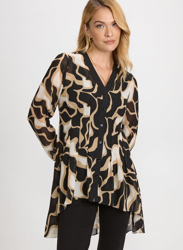laura Abstract Chiffon Blouse