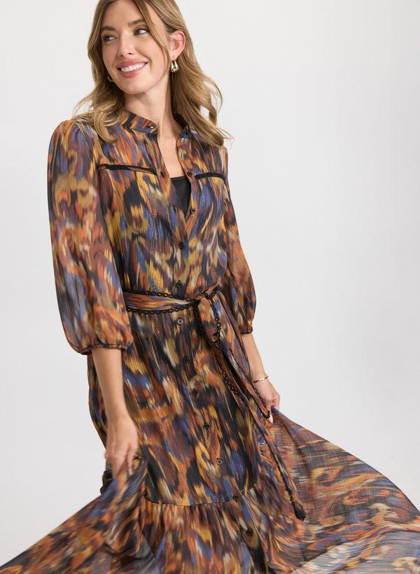 Laura Abstract Chiffon Dress