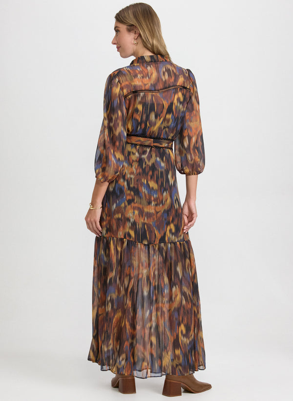 Laura Abstract Chiffon Dress