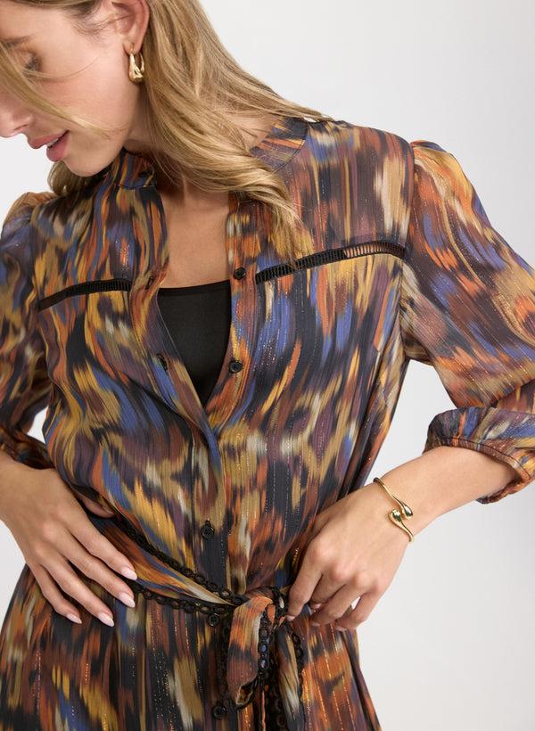 Laura Abstract Chiffon Dress