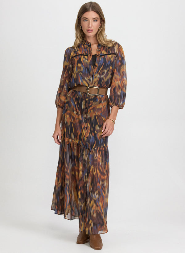 laura Abstract Chiffon Dress