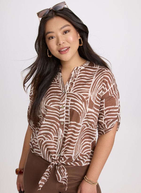 laura Abstract Cotton Blouse