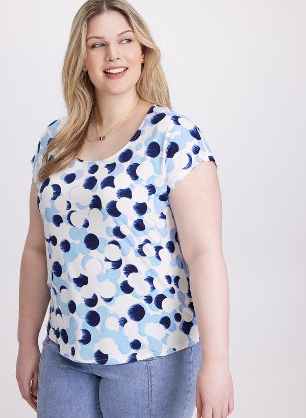 Laura Abstract Dot Print Top