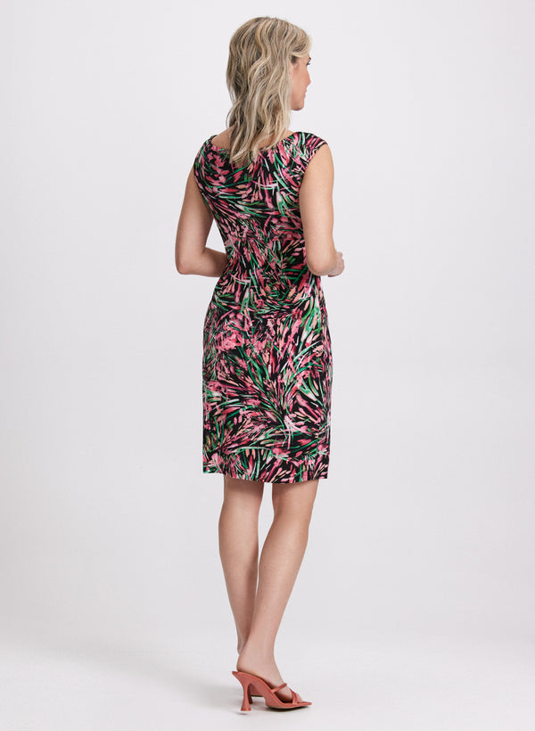 Laura Abstract Draped Dress