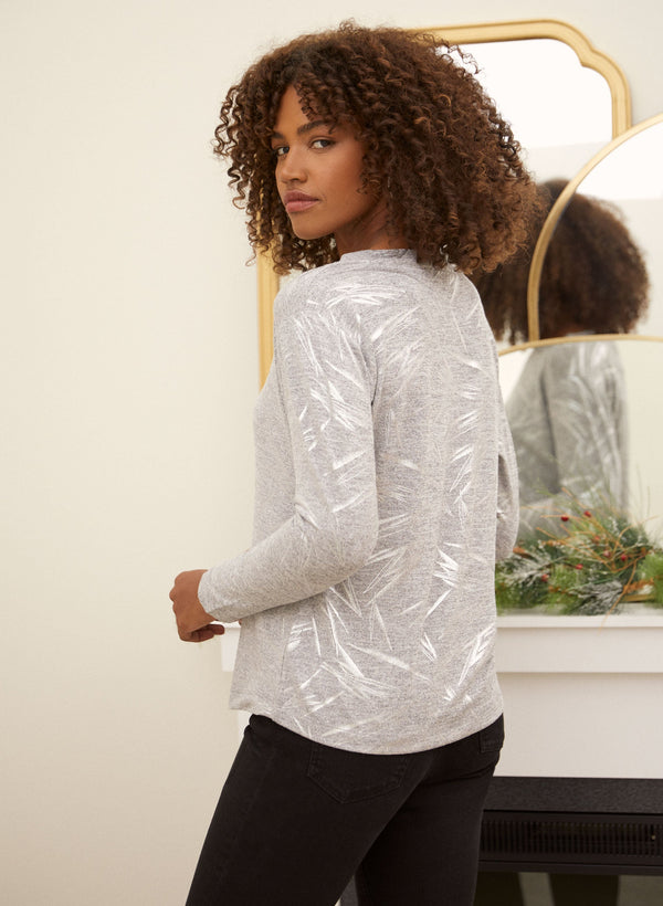 Laura Abstract Foil Print Top