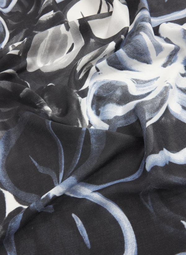 Laura Abstract Leaf Print Scarf