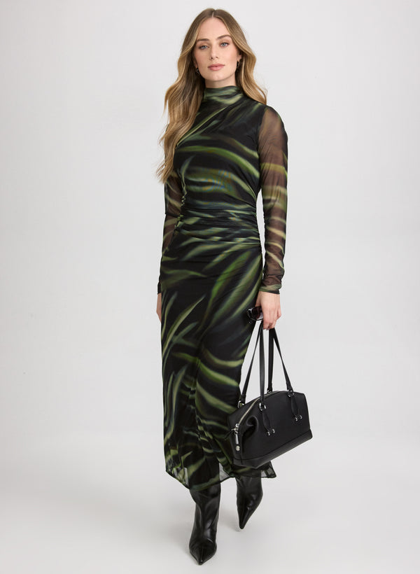 laura Abstract Mesh Dress