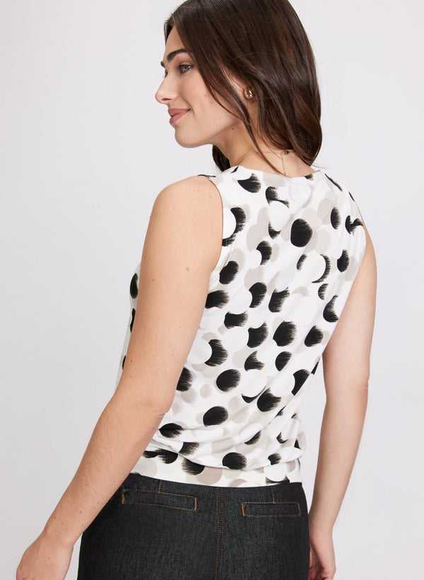 Laura Abstract Polka Dot Top
