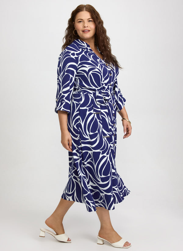 Laura Abstract Print Dress