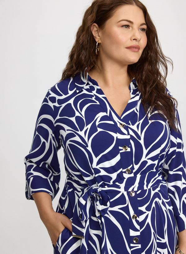 Laura Abstract Print Dress