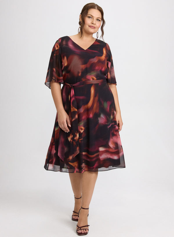 laura Abstract Print Dress