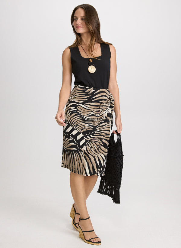 Laura Abstract Print Pencil Skirt