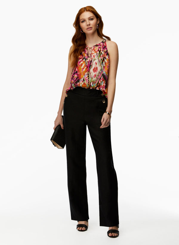 Laura Abstract Print Sleeveless Blouse