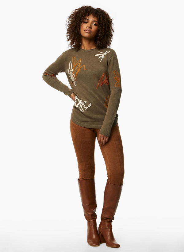 Laura Abstract Print Sweater