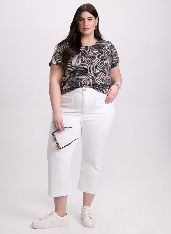 Laura Abstract Striped Print T-Shirt