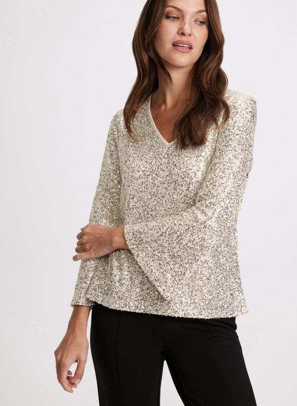 Laura All-Over Sequin Top