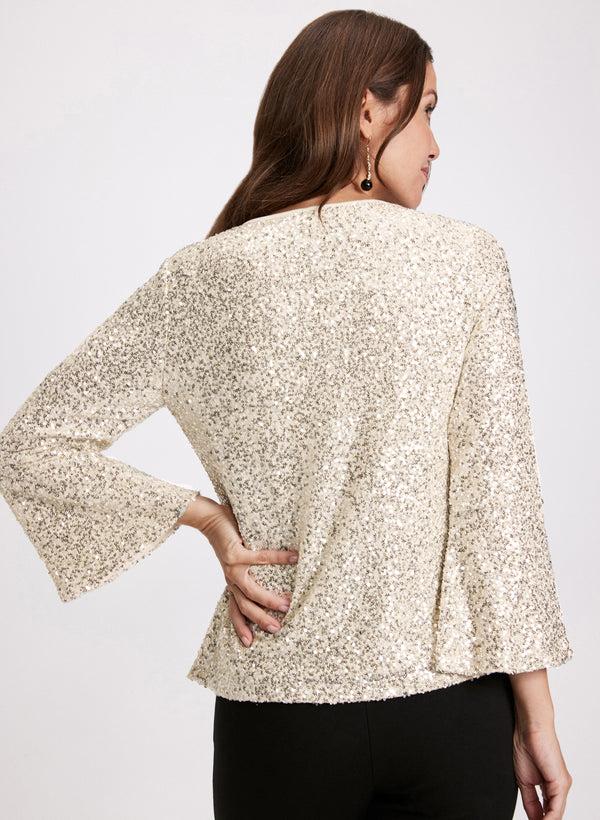 Laura All-Over Sequin Top