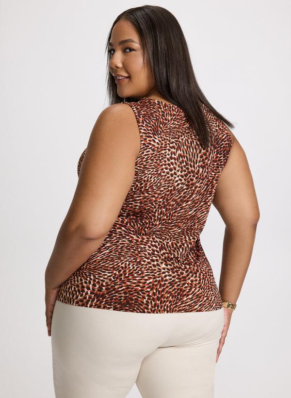 Laura Animal Print Sleeveless Top