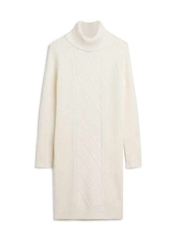 Laura Argyle Turtleneck Sweater Dress