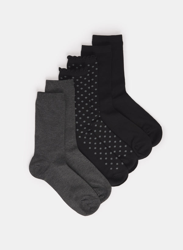 Laura Assorted Three-Pack Socks