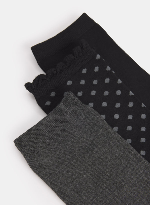 Laura Assorted Three-Pack Socks