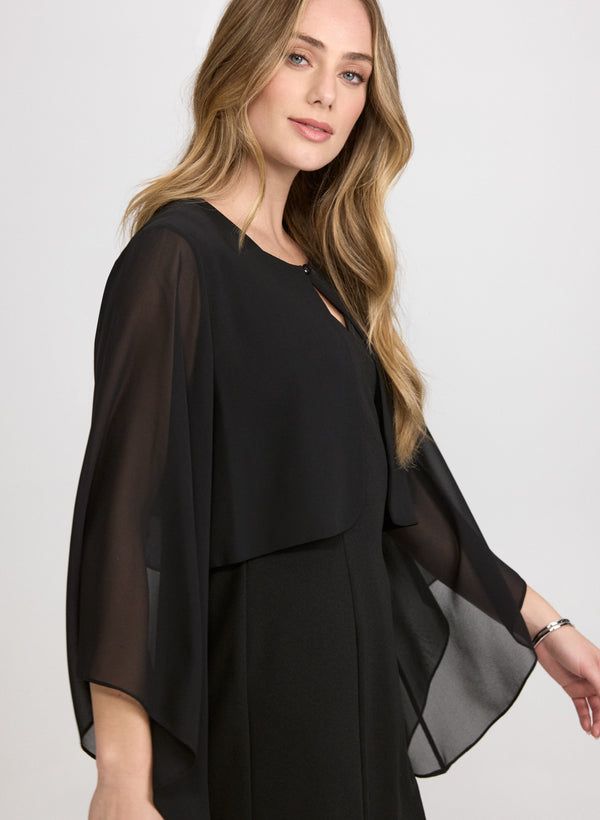 Laura Asymmetric Chiffon Bolero