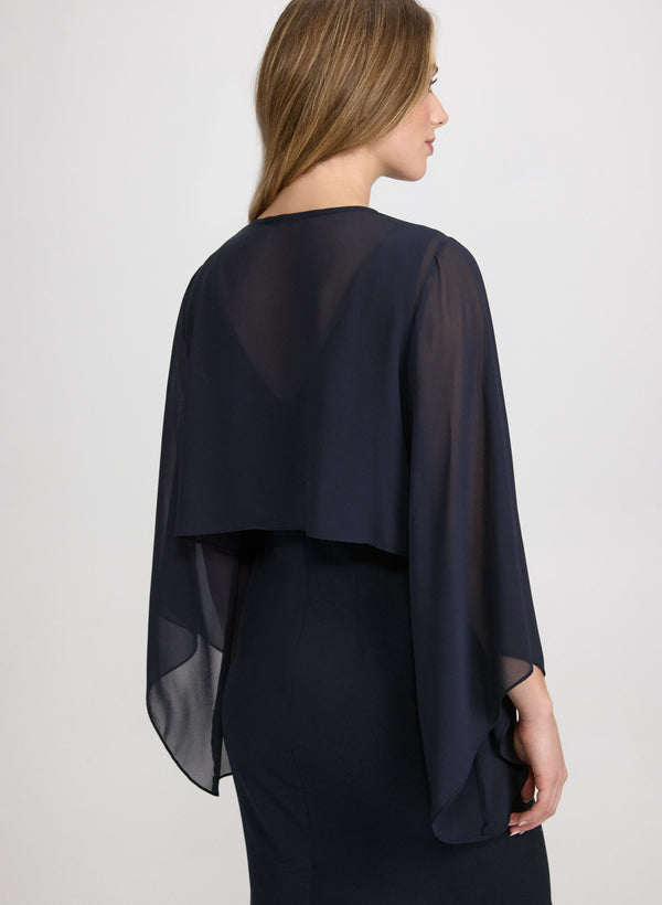 Laura Asymmetric Chiffon Bolero