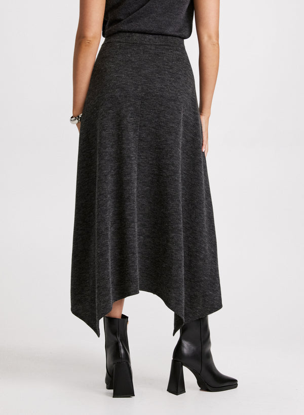 Laura Asymmetric Hem Midi Skirt