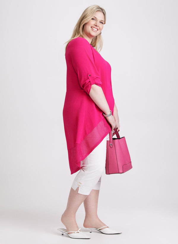 Laura Asymmetric Mesh Hem Tunic