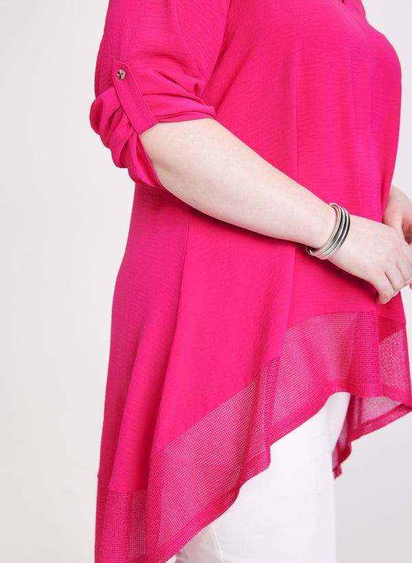 Laura Asymmetric Mesh Hem Tunic