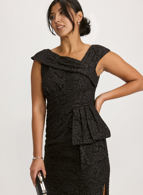 Laura Asymmetric Neck Dress