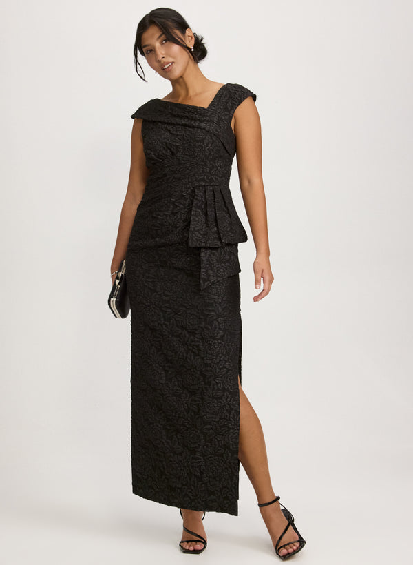 laura Asymmetric Neck Dress