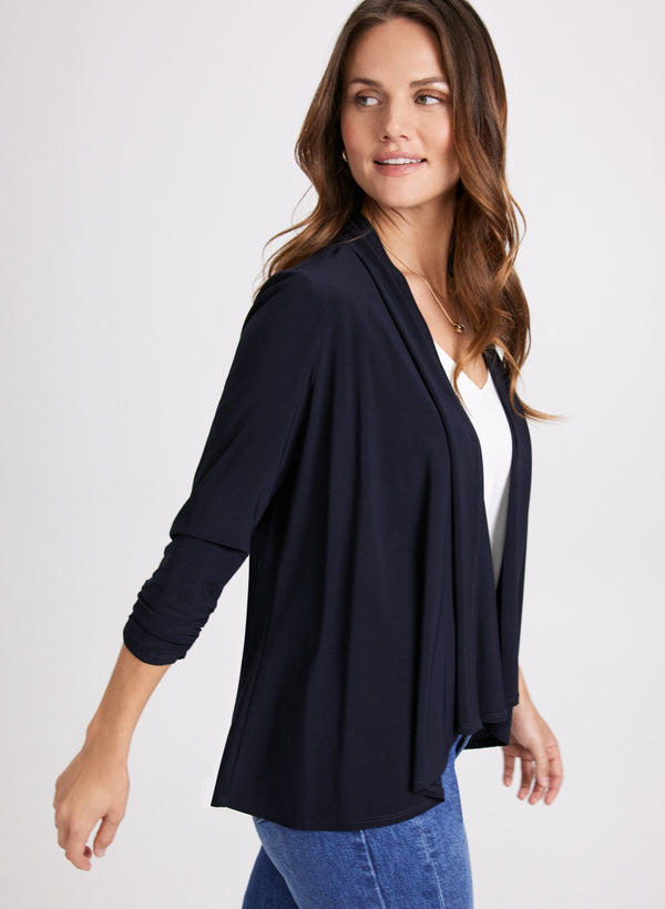 Laura Asymmetric Open Front Cardigan