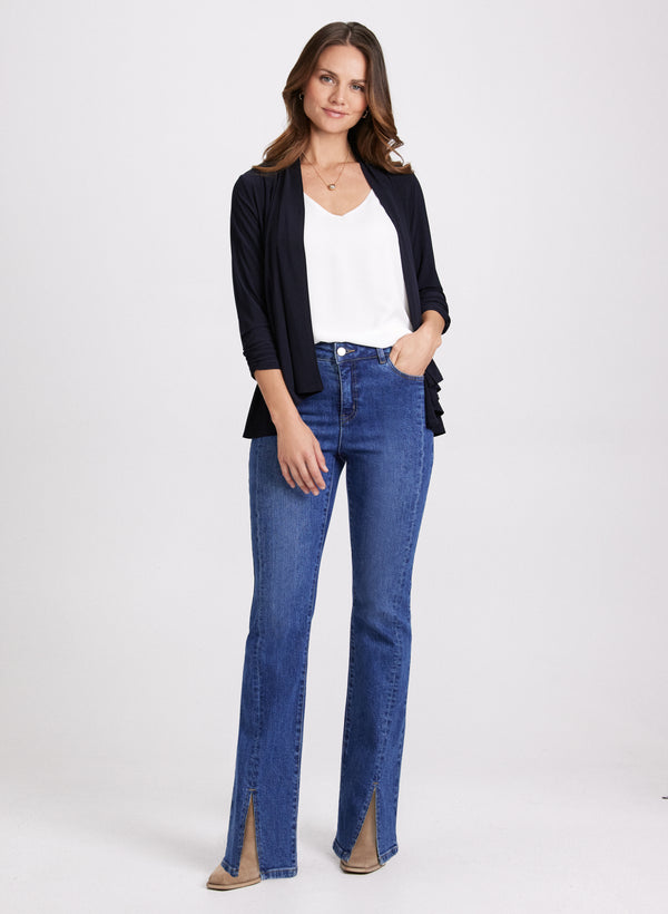 Laura Asymmetric Open Front Cardigan