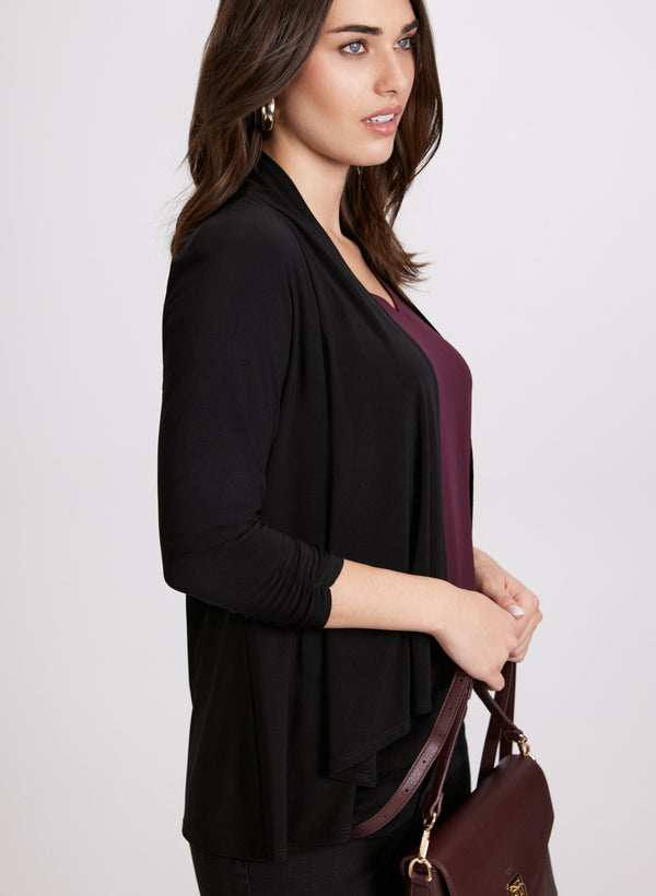 Laura Asymmetric Open Front Cardigan