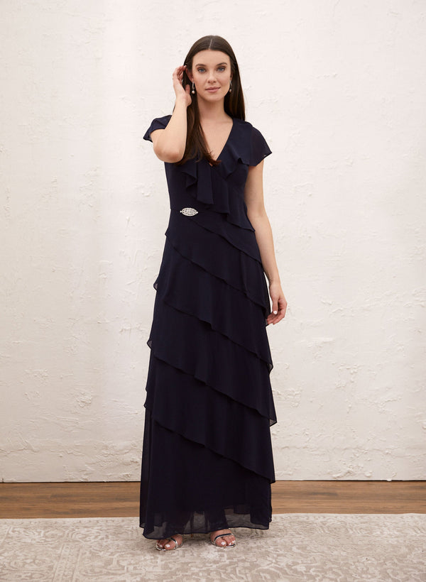 laura Asymmetric Tiered Dress