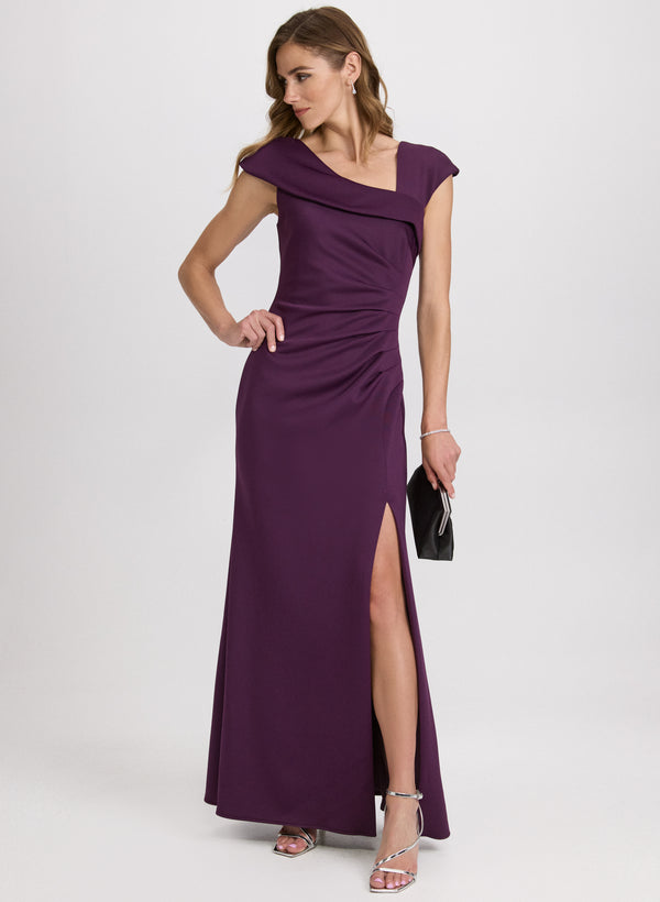 laura Asymmetric V-Neck Dress