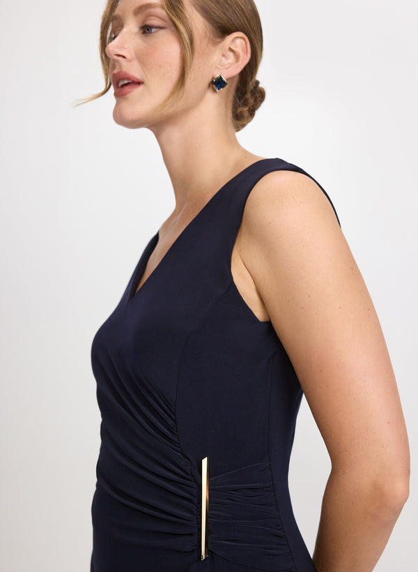 Laura Asymmetric Waterfall Ruffle Dress