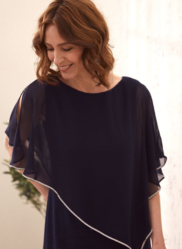 Laura Asymmetrical Poncho Dress