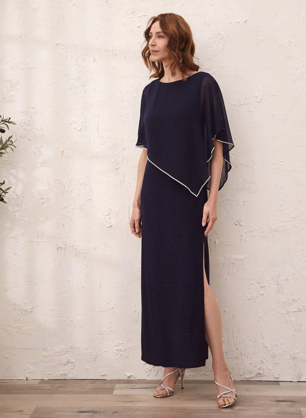 laura Asymmetrical Poncho Dress